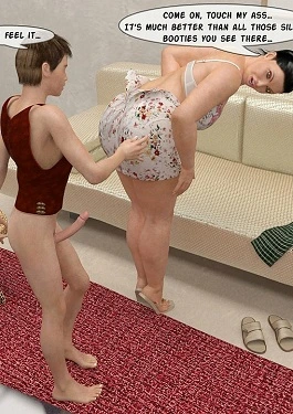 Mom Son Charles is jerking off again
