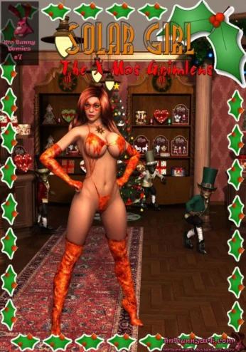 Solar Girl with Xmas Gremlens- MrBunnyArt  X